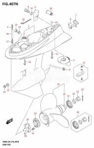 DF60A From 06003F-610001 (E01 E40)  2016 drawing GEAR CASE (DF50AVT:E01)