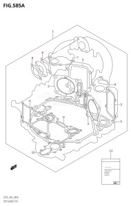 DF25 From 02503F-110001 (E03)  2011 drawing OPT:GASKET SET