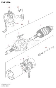 DT25 From 02501K-151001 (E13)  2001 drawing STARTING MOTOR