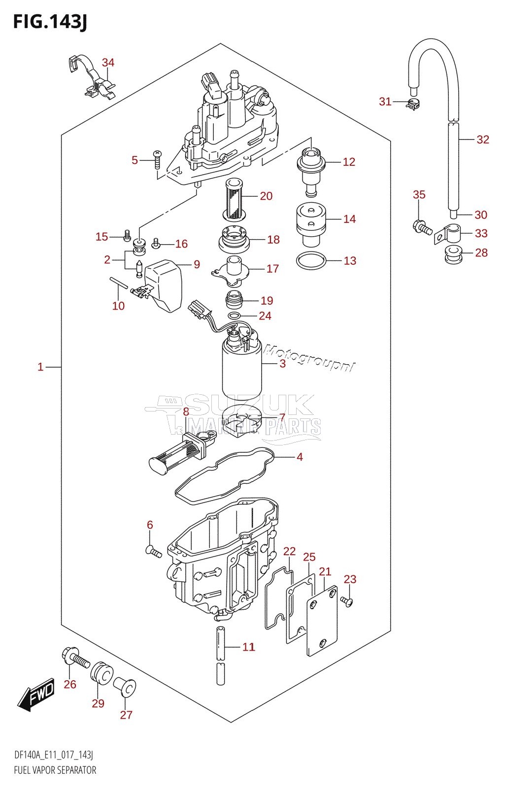 FUEL VAPOR SEPARATOR (DF140AZ:E40)