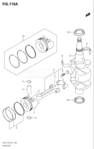 00801F-110001 (2011) 8hp P01-Gen. Export 1 (DF8A  DF8AR) DF8A drawing CRANKSHAFT