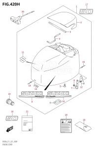 04005F-240001 (2022) 40hp E34-Italy (DF40ASVT  DF40ASVT) DF40A drawing ENGINE COVER ((DF50A,DF50AVT):E03:020)