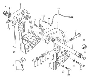 DT75MQ From 07501-131001 ()  1991 drawing CLAMP BRACKET