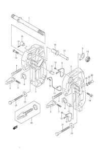 Outboard DF 9.9 drawing Clamp Bracket