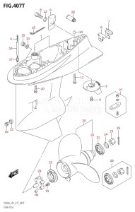 04004F-710001 (2017) 40hp E34-Italy (DF40AST) DF40A drawing GEAR CASE (DF60AVTH:E01)