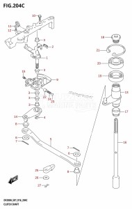 DF200AZ From 20003Z-610001 (E03)  2016 drawing CLUTCH SHAFT (DF200AZ:E01)