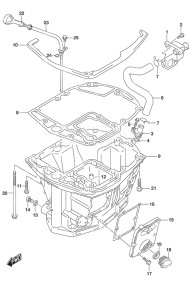 Outboard DF 200A drawing Oil Pan