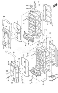 Outboard DF 225 drawing Cylinder Head