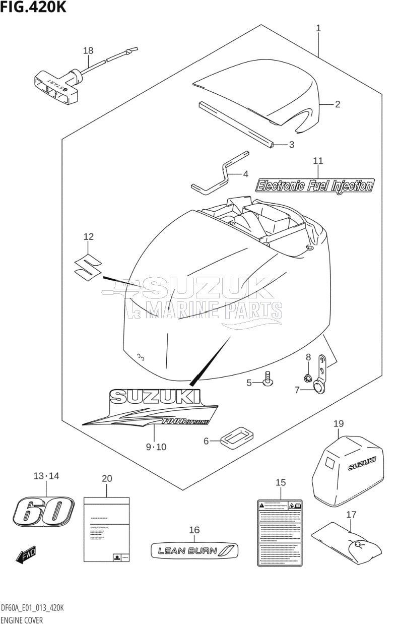 ENGINE COVER (DF60AQH:E40)