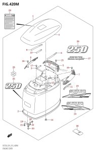 DF200Z From 20002Z-310001 (E01 E40)  2013 drawing ENGINE COVER (DF250Z:E40)