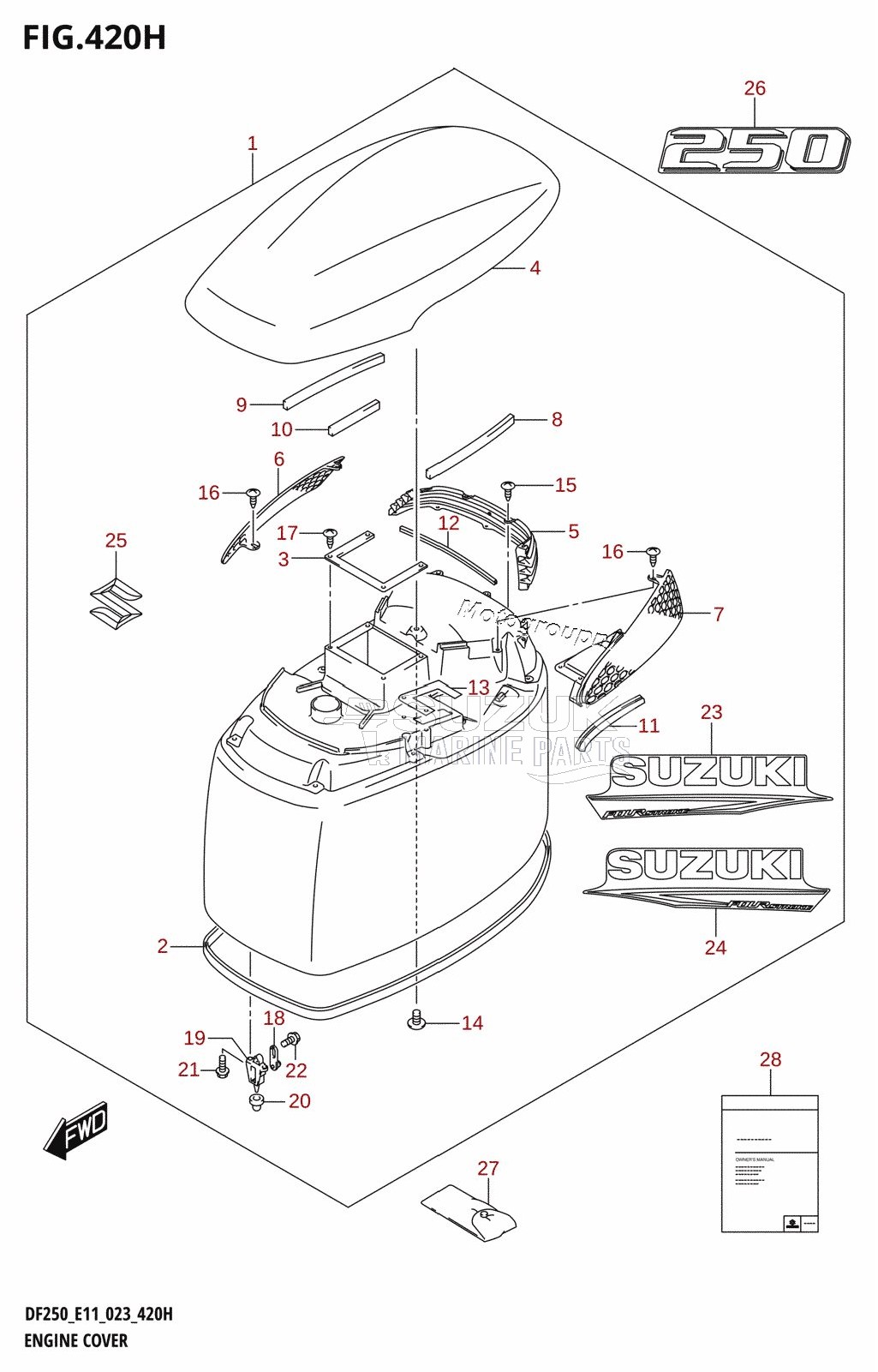 ENGINE COVER ((DF250T,DF250Z):021)