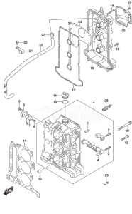 Outboard DF 50A drawing Cylinder Head