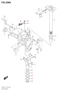 04003F-340001 (2023) 40hp E01 E11-Gen. Export 1-and 2 (DF40A  DF40AQH  DF40AT  DF40ATH) DF40A drawing SWIVEL BRACKET (DF40A,DF50A)