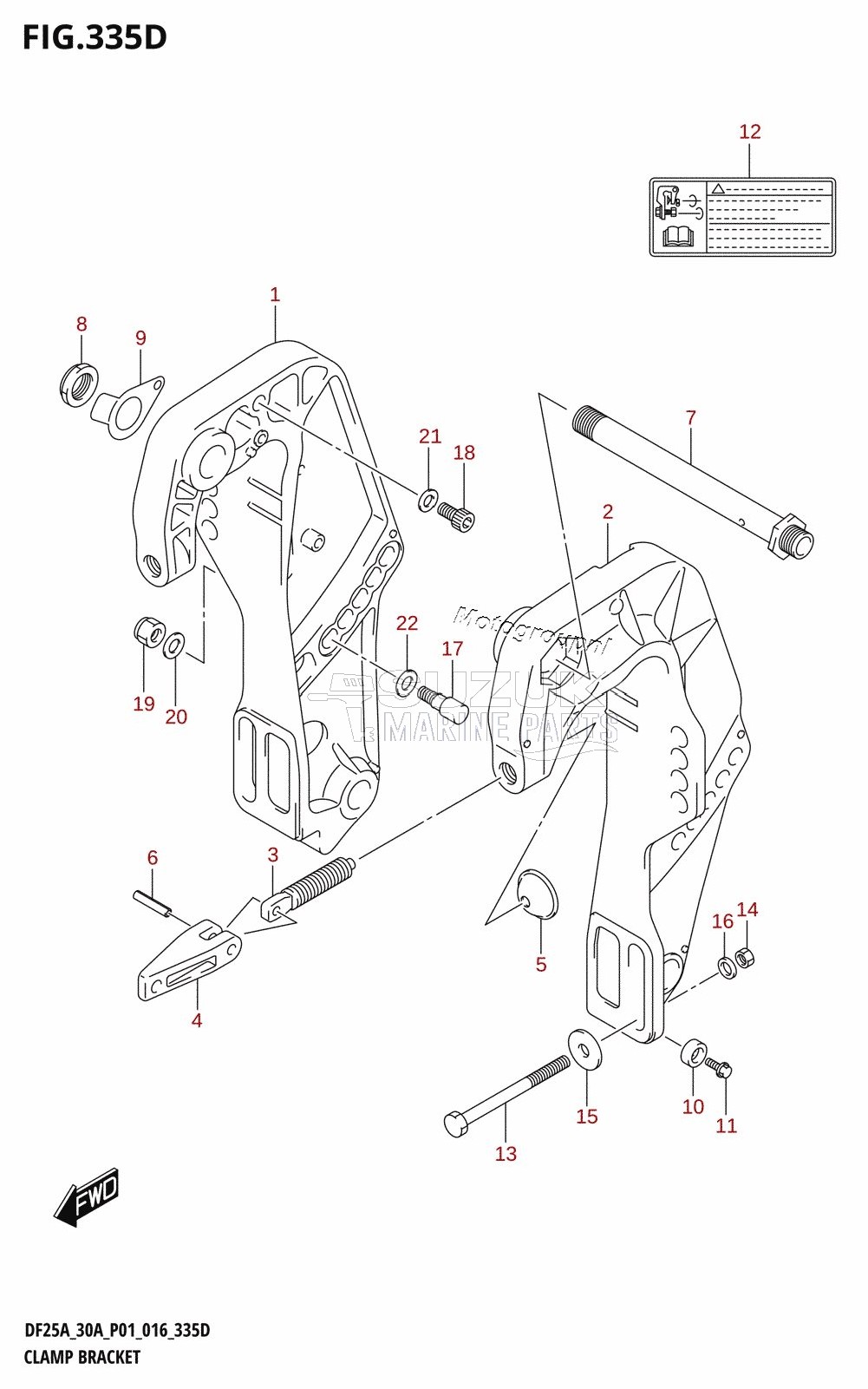 CLAMP BRACKET (DF25ATH:P01)