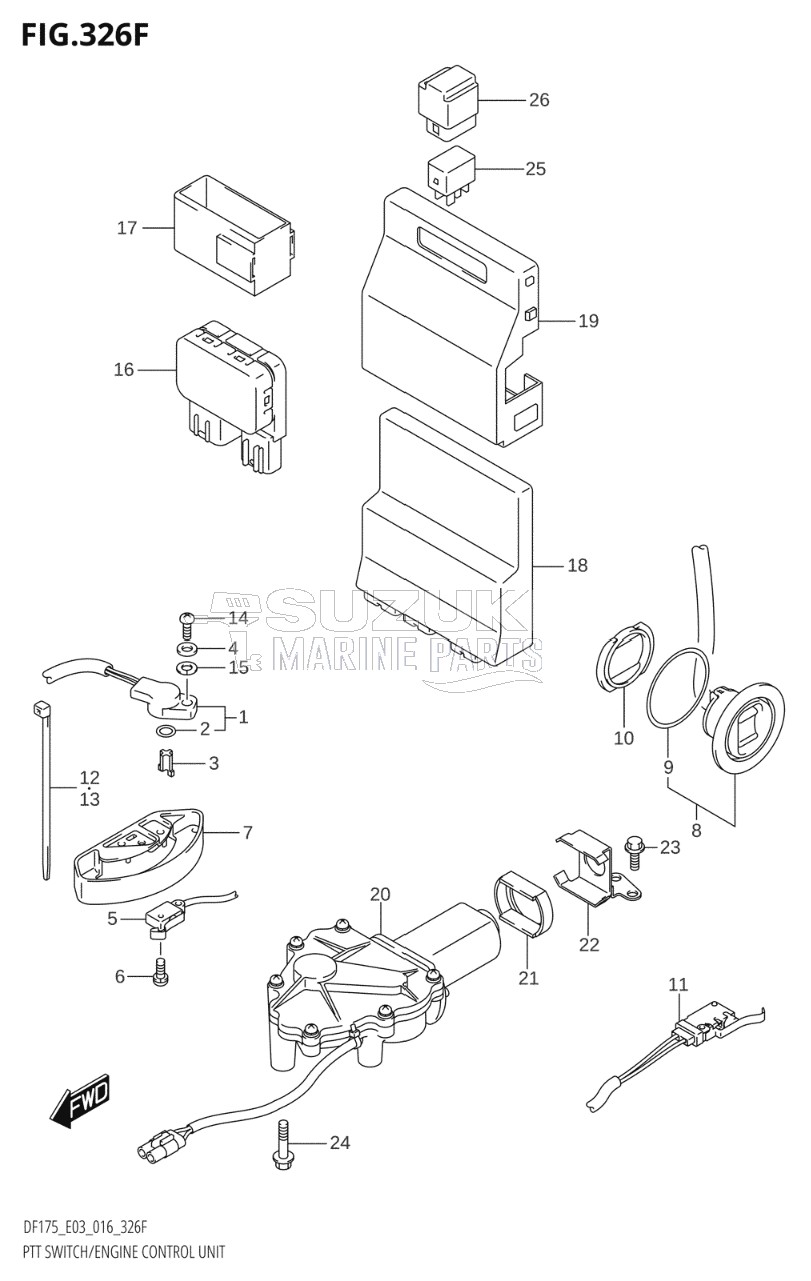 PTT SWITCH / ENGINE CONTROL UNIT (DF175TG:E03)