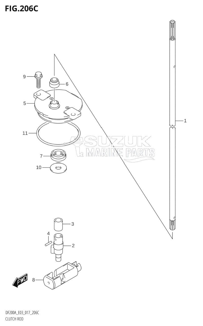 CLUTCH ROD (DF200AZ:E03)