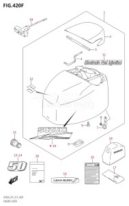 04003F-510001 (2005) 40hp E01 E13-Gen. Export 1 -  SE  Asia (DF40A  DF40AQH  DF40AST  DF40ATH) DF40A drawing ENGINE COVER (DF50ATH:E01)