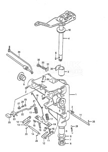 Outboard DT 55 drawing Swivel Bracket (1988 to 1994)