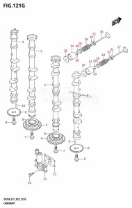 DF200Z From 20002Z-340001 (E01 E40)  2023 drawing CAMSHAFT (DF250ST:(020,021))