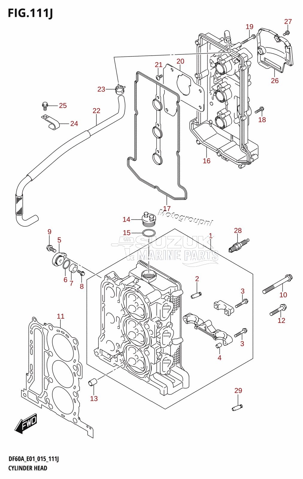 CYLINDER HEAD (DF60AQH:E01)