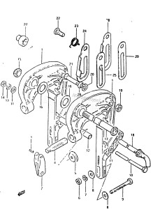 DT40 From 4002-403021 ()  1984 drawing CLAMP BRACKET (1)