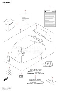 DT40 From 04005K-510001 ()  2015 drawing ENGINE COVER (DT40WR:P40)