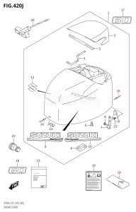 DF50A From 05003F-040001 (E01)  2020 drawing ENGINE COVER (DF60AQH:E40,DF60ATH:E40,DF60AVT:E40,DF60AVTH:E40)