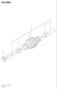 22503Z-140001 (2021) 225hp E11 E40-Gen. Export 1-and 2 (DF225Z) DF225Z drawing FUEL HOSE (E01,E11,E40)