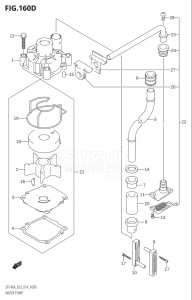 14003F-410001 (2014) 140hp E03-USA (DF140AT) DF140A drawing WATER PUMP (DF140AT:E03)