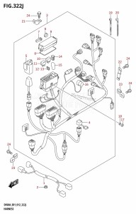 DF40A From 04003F-210001 (E01)  2012 drawing HARNESS (DF60AQH:E40)