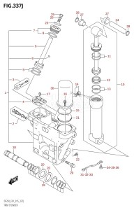 DF200 From 20002F-510001 (E01 E40)  2005 drawing TRIM CYLINDER (DF250T:E01:(X-TRANSOM,XX-TRANSOM))