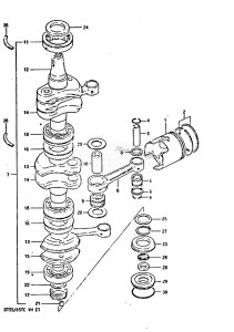 DT55 From 05501-501001-503045 ()  1985 drawing CRANKSHAFT