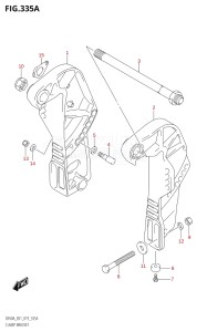 06003F-910001 (2019) 60hp E01 E40-Gen. Export 1 - Costa Rica (DF140AZ  DF60AVT  DF60AVTH) DF60A drawing CLAMP BRACKET (DF40A,DF50A)