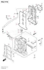 04003F-040001 (2020) 40hp E01-Gen. Export 1 (DF40A  DF40AQH  DF40ATH) DF40A drawing CYLINDER HEAD (DF50A,DF50ATH,DF50AVTH)