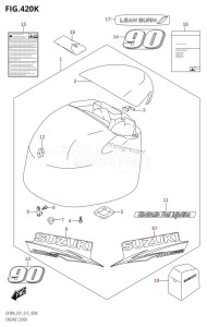 DF80A From 08002F-510001 (E03)  2015 drawing ENGINE COVER (DF90ATH:E40)