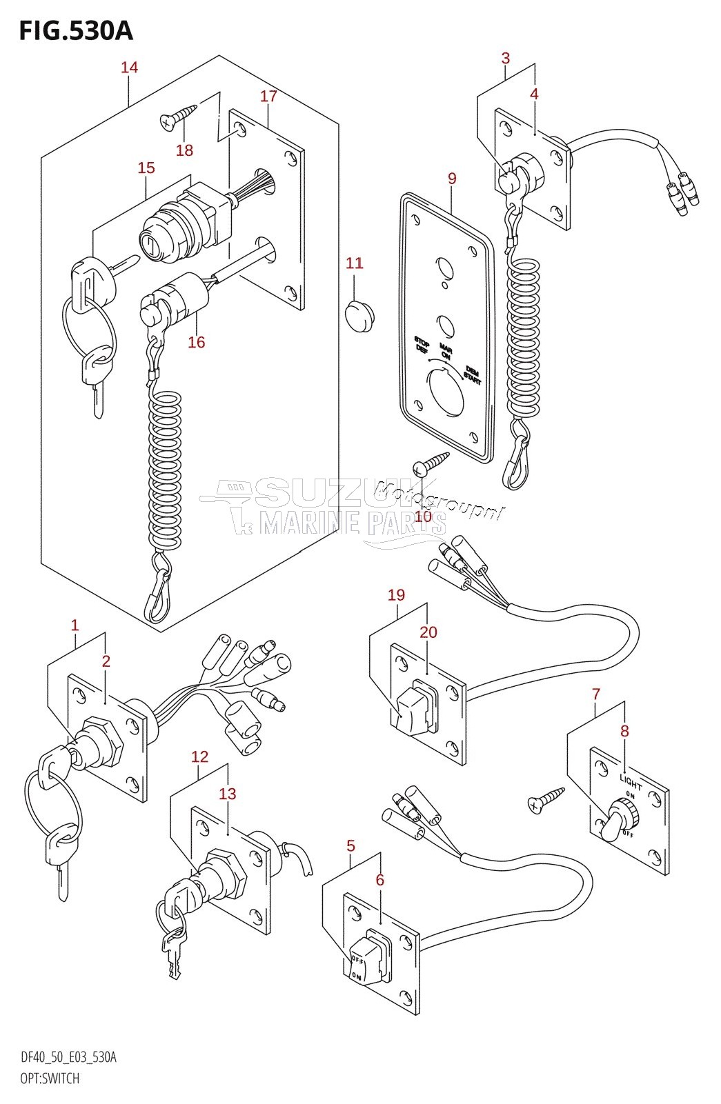 OPT:SWITCH (X,Y,K1,K2,K3,K4)