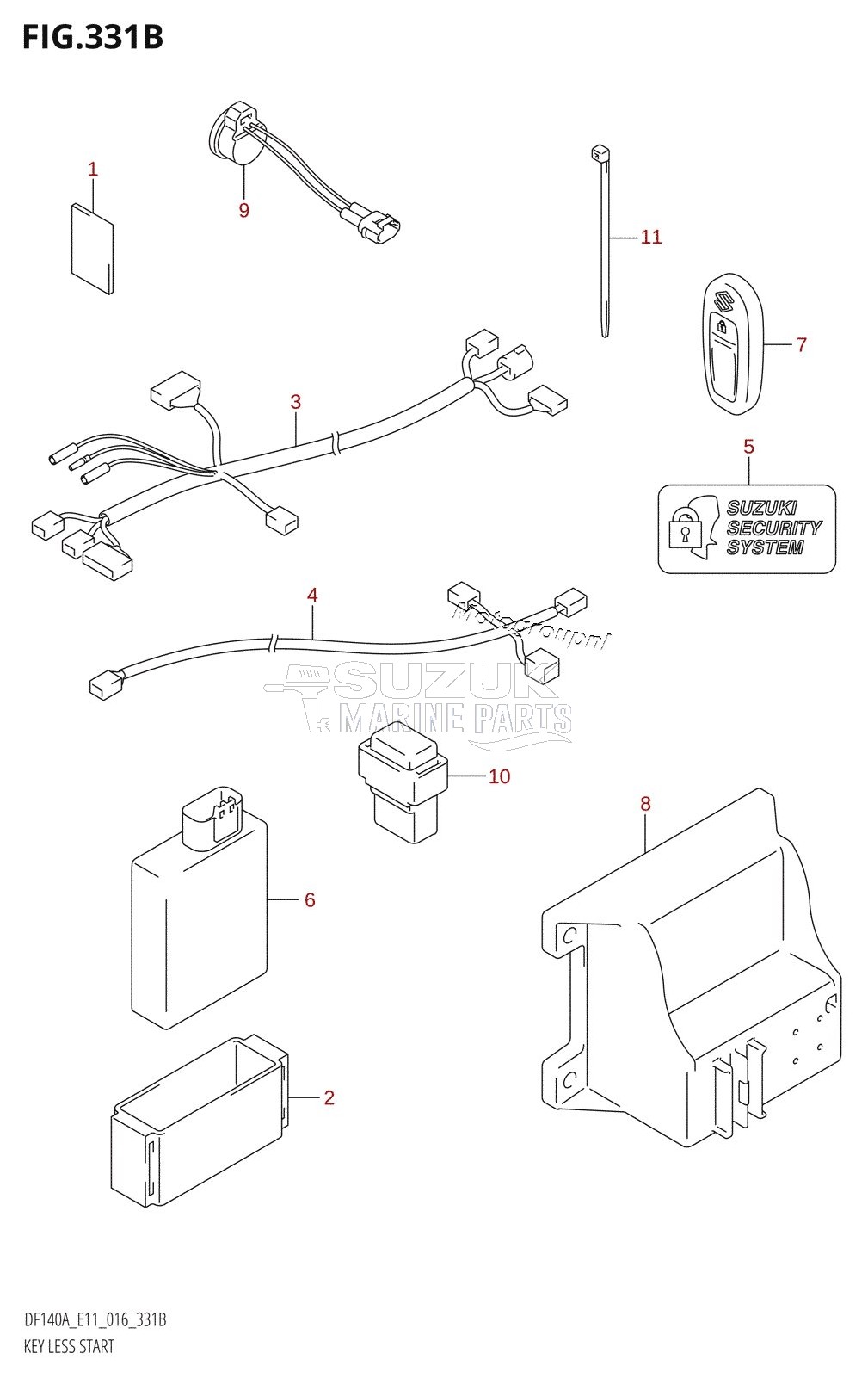 KEY LESS START (DF115AT:E11)