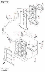 DF40A From 04003F-310001 (E01)  2013 drawing CYLINDER HEAD (DF50A:E01)