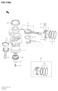 DF225Z From 22503Z-410001 (E03)  2014 drawing CRANKSHAFT (DF200T:E03)