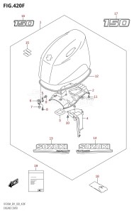 DF150A From 15003F-040001 (E01 E40)  2020 drawing ENGINE COVER (DF150AT:E40,DF150AZ:E40)