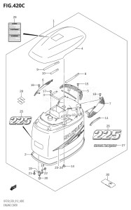 20002Z-210001 (2012) 200hp E03-USA (DF200Z) DF200Z drawing ENGINE COVER (DF225T:E03)