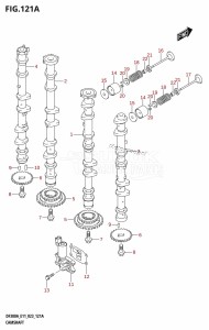 DF300A From 30002P-240001 (E11)  2022 drawing CAMSHAFT (DF300A:(020,021))