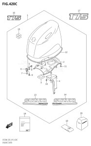 15003F-910001 (2019) 150hp E03-USA (DF150AT) DF150A drawing ENGINE COVER (DF175AT,DF175AZ)