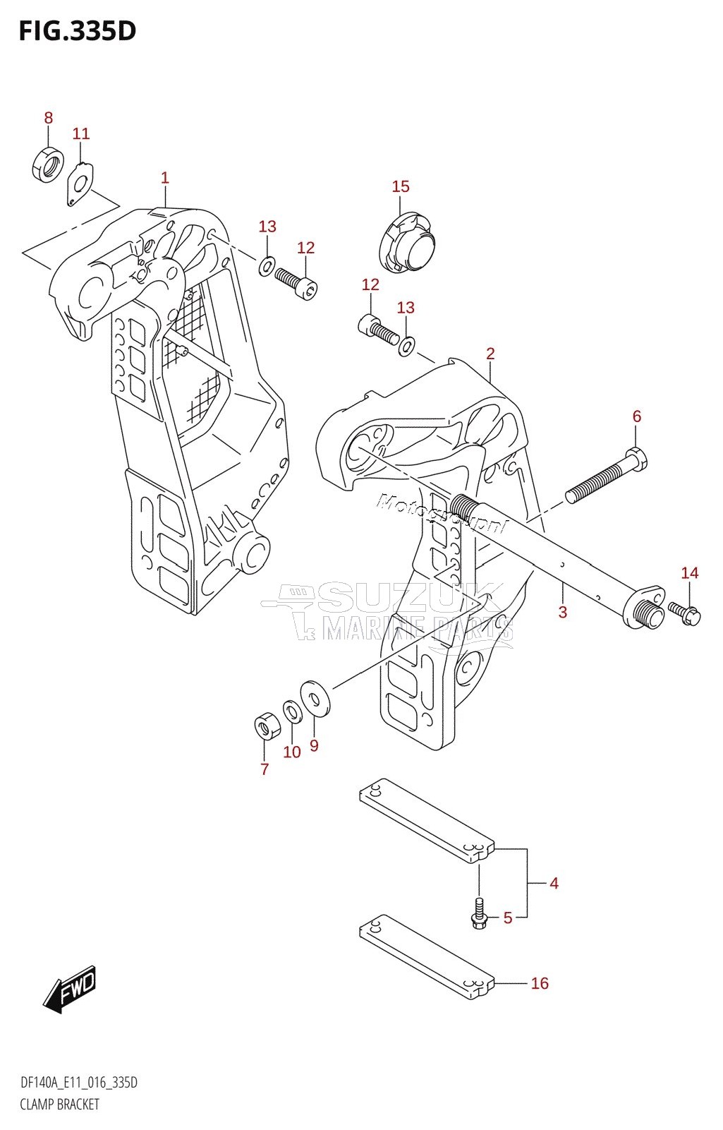 CLAMP BRACKET (DF115AZ:E11)