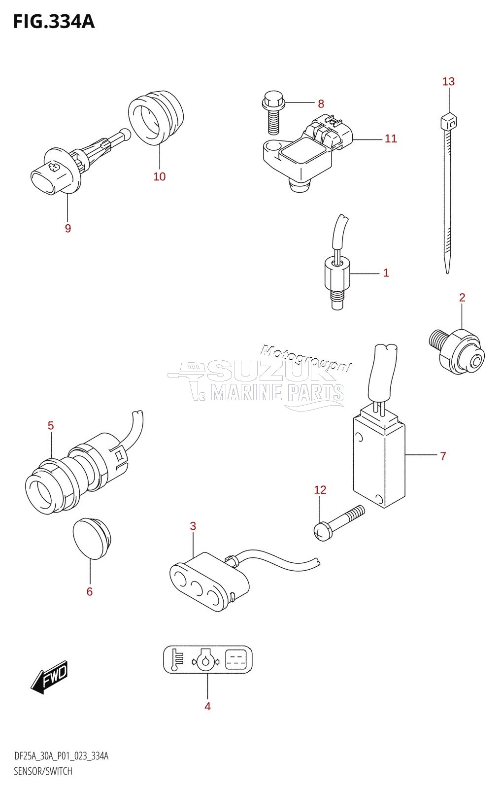 SENSOR /​ SWITCH (DF25A,DF30AQ)