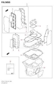 DF175Z From 17502Z-210001 (E03)  2012 drawing OPT:GASKET SET (DF175Z:E03)