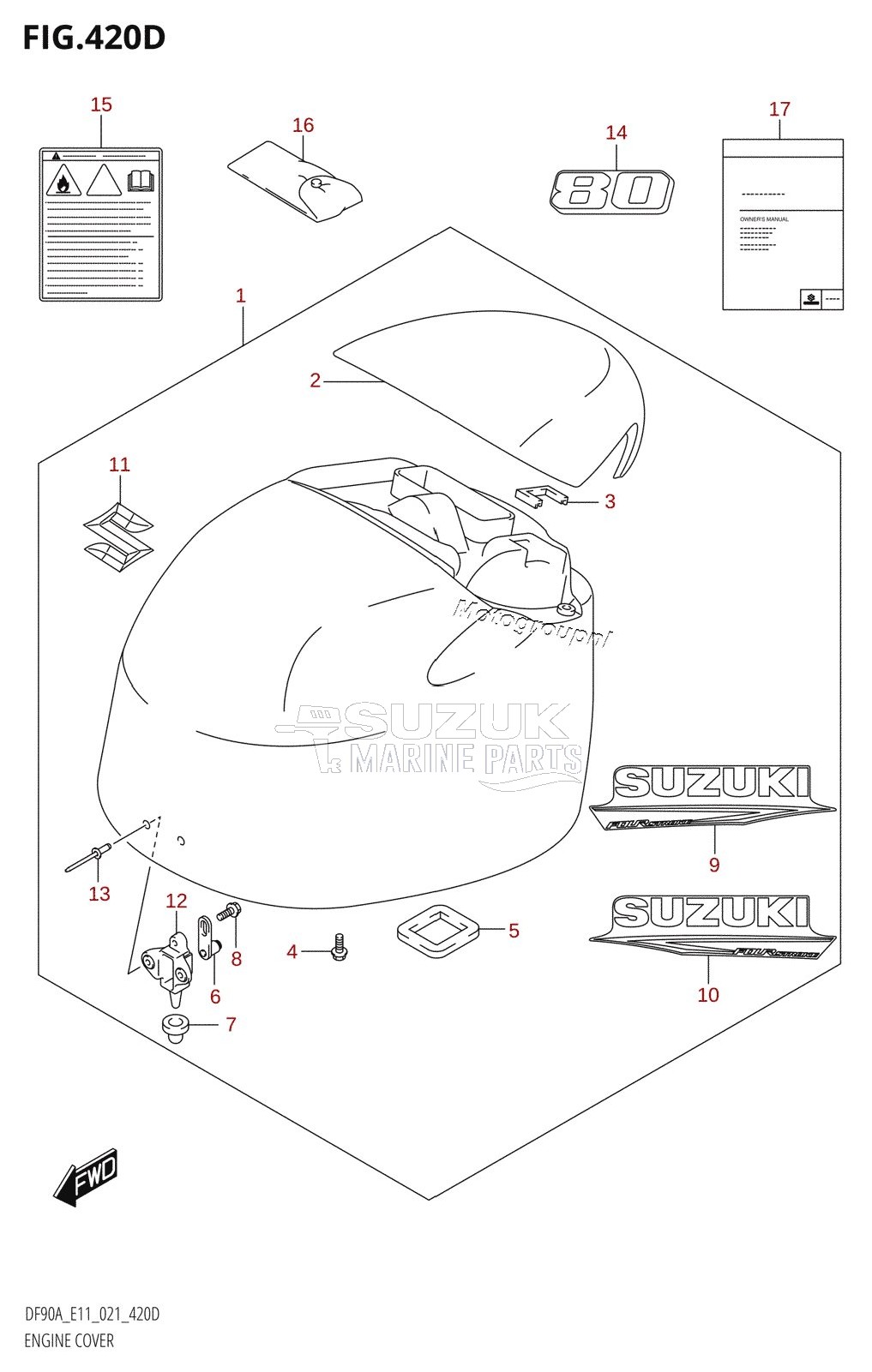 ENGINE COVER (DF80A:021)