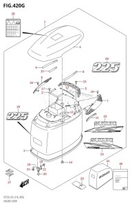 DF250 From 25003F-610001 (E01 E40)  2016 drawing ENGINE COVER (DF225T:E40,DF225Z:E40)