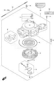 Outboard DF 20A drawing Recoil Starter