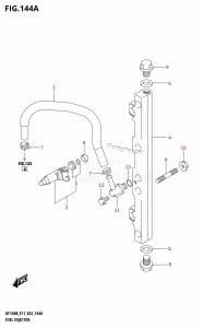 DF115BT From 11506F-440001 (E11 - E40)  2024 drawing FUEL INJECTOR (E01,E03,E11)